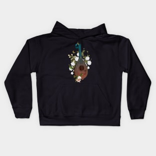 Wonderful elegant lute with flowers and celtic knot Kids Hoodie